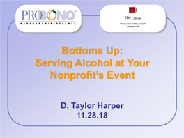 Bottoms Up: Serving Alcohol at Your Nonprofit's Event