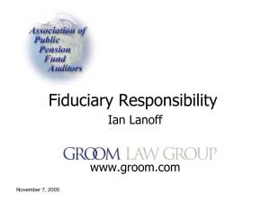 Fiduciary Responsibility Ian Lanoff