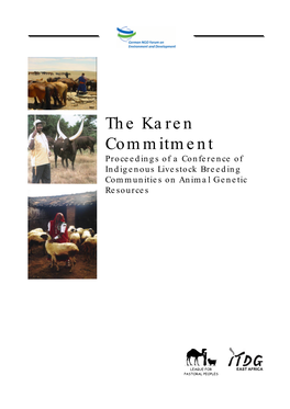 Karen Commitment. Proceedings of a Conference of Indigenous Livestock