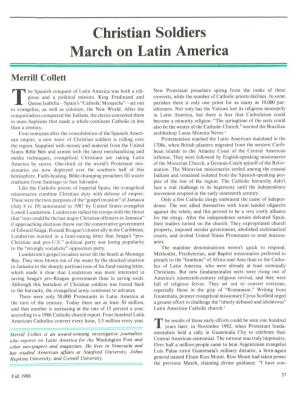 Christian Soldiers March on Latin America