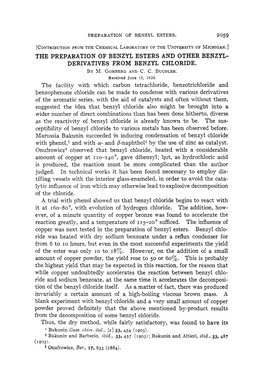 Derivatives from Benzyl Chloride. by M