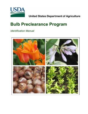 Bulb Preclearance Program Identification Manual