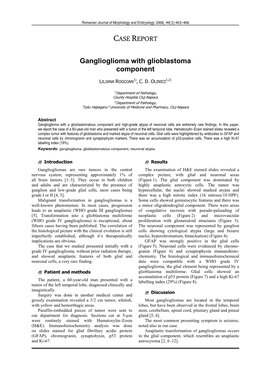 Ganglioglioma with Glioblastoma Component