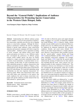 Beyond the ''General Public'': Implications of Audience