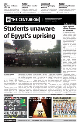 Students Unaware of Egypt's Uprising