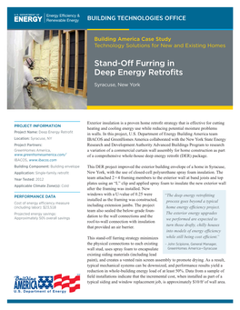 Stand-Off Furring in Deep Energy Retrofits