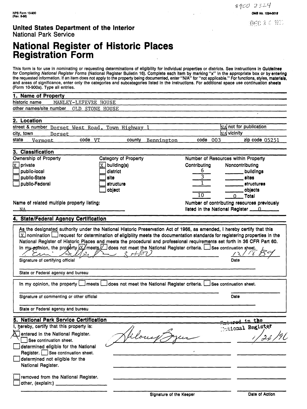 National Register of Historic Places Registration Form