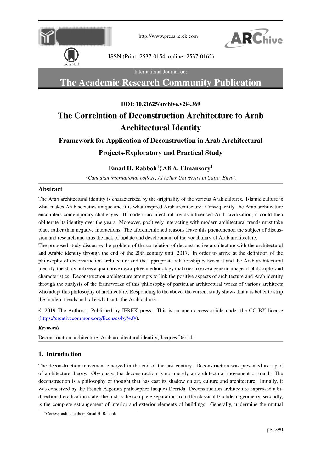 The Academic Research Community Publication