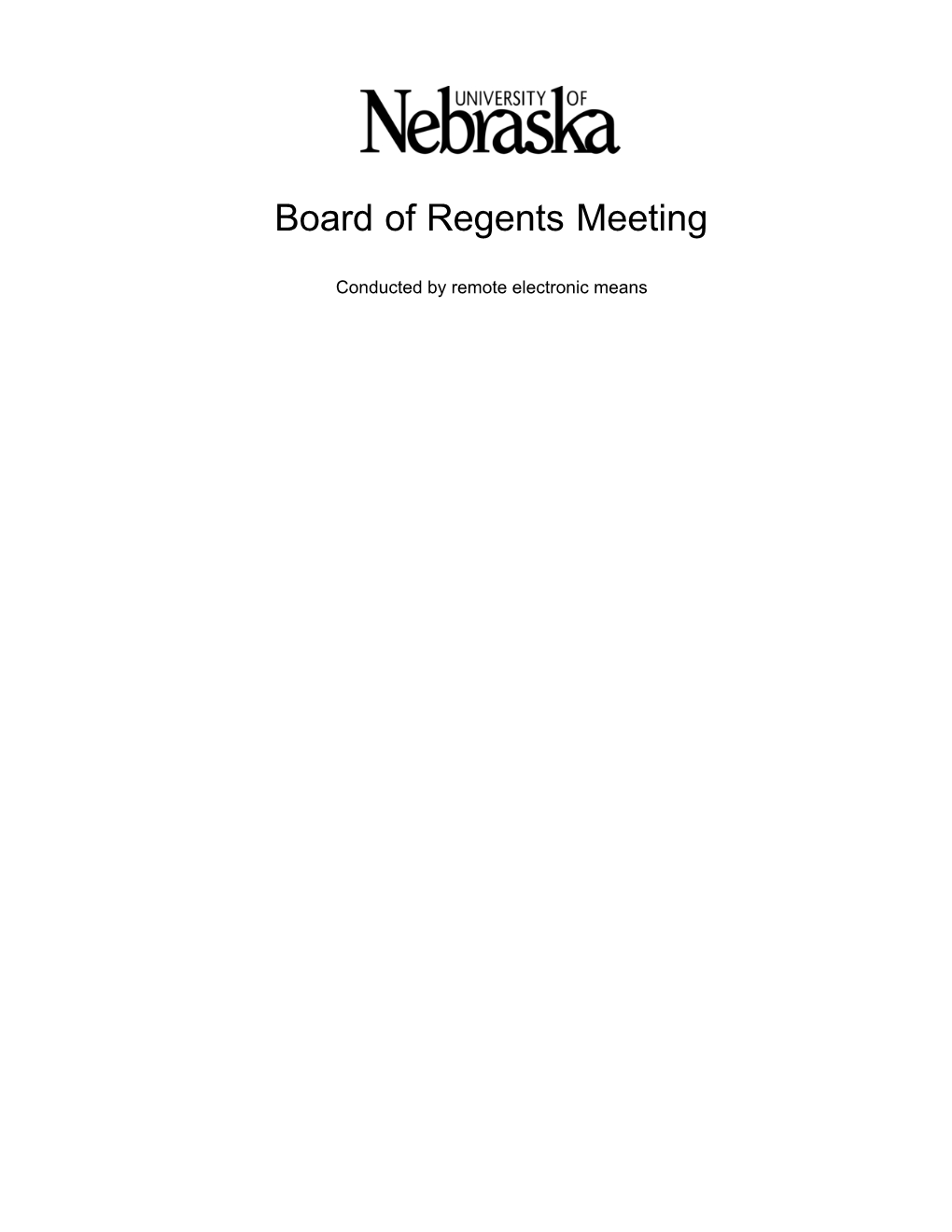 Board of Regents Meeting