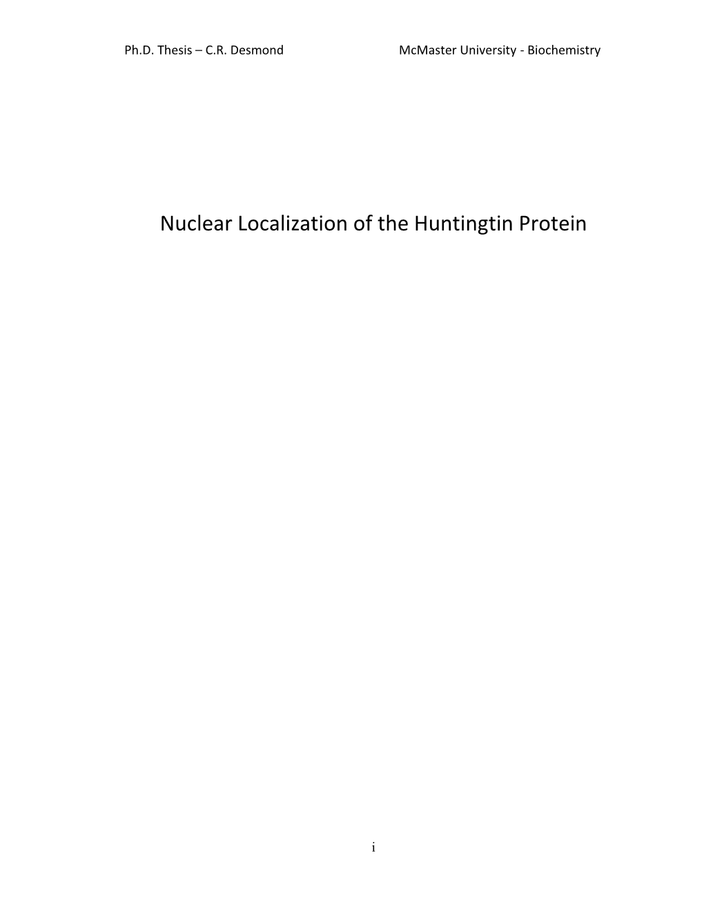 Huntingtin Nuclear Localization: Current Insights Into Mechanism and Regulation