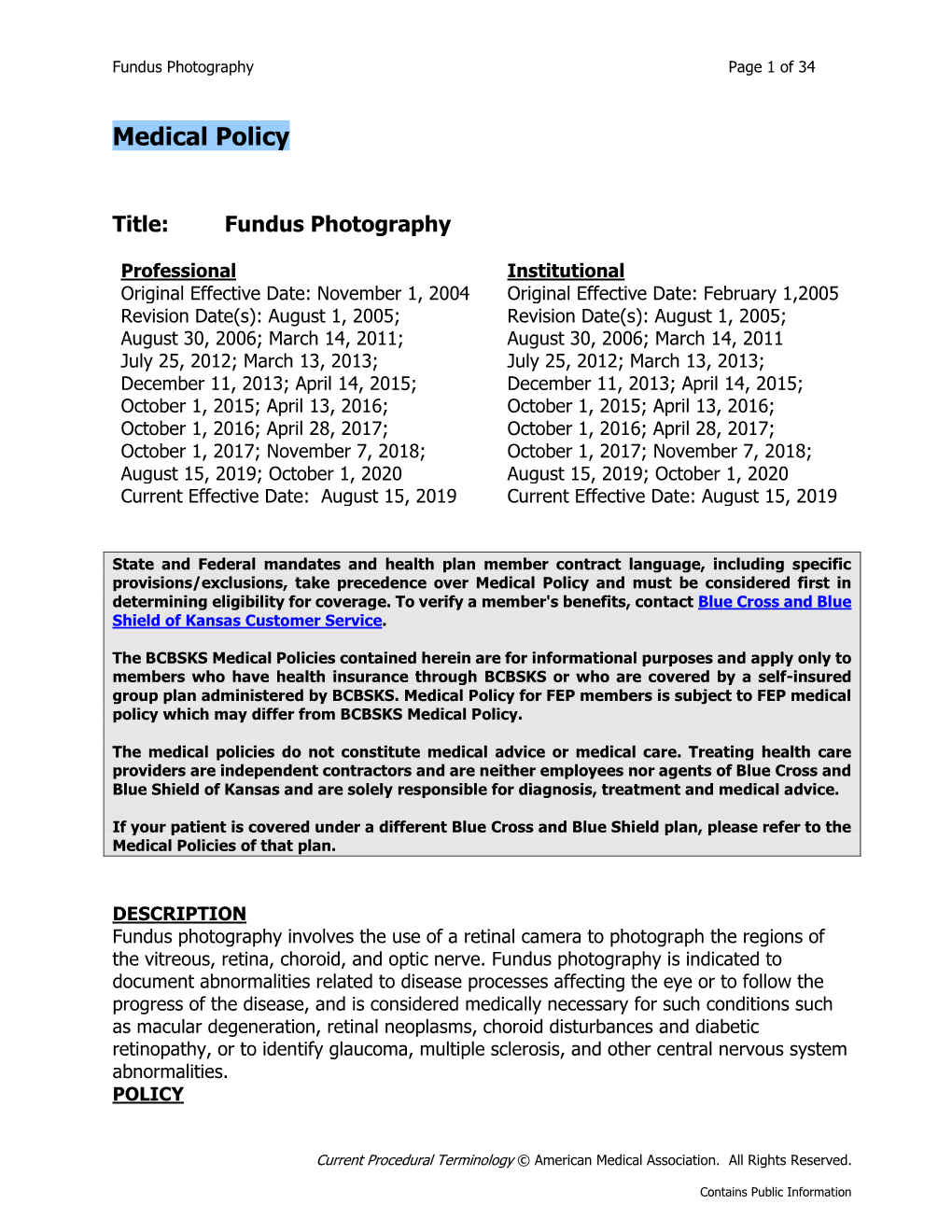 Fundus Photography Page 1 of 34