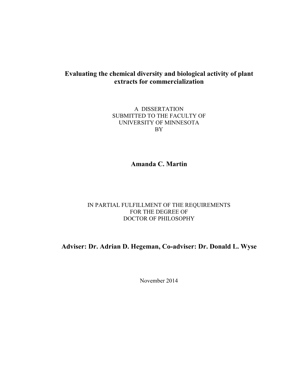 Evaluating the Chemical Diversity and Biological Activity of Plant Extracts for Commercialization