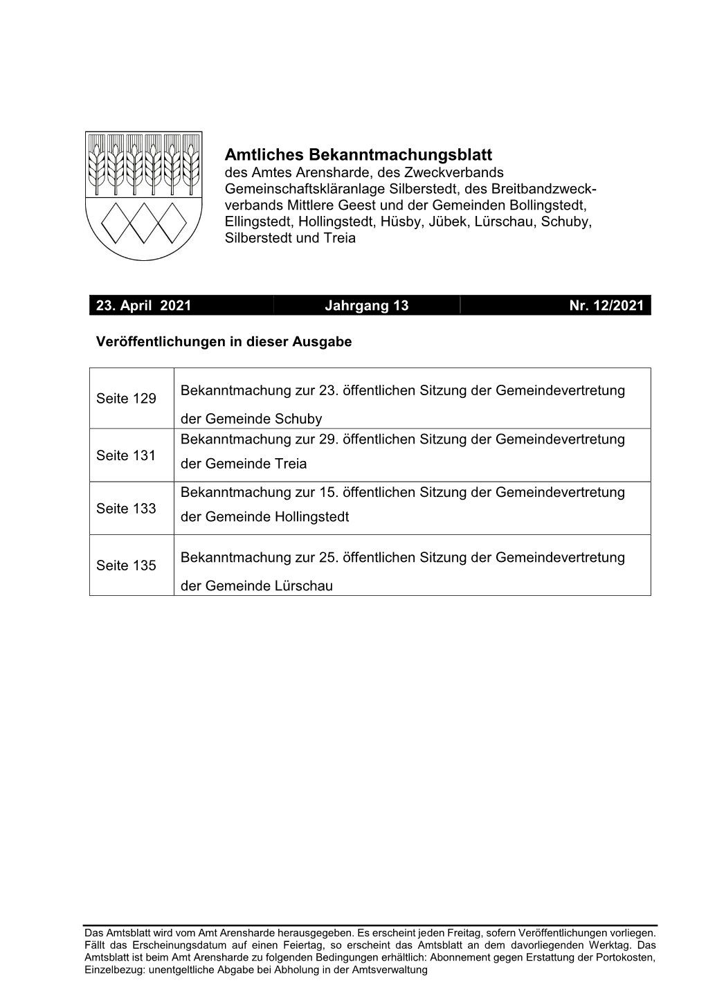 Amtliches Bekanntmachungsblatt