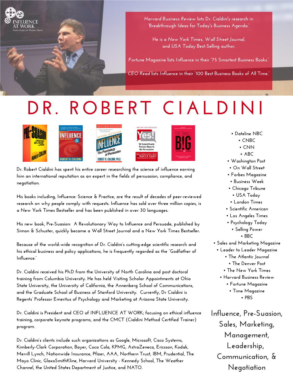 Dr. Robert Cialdini BIO 2017