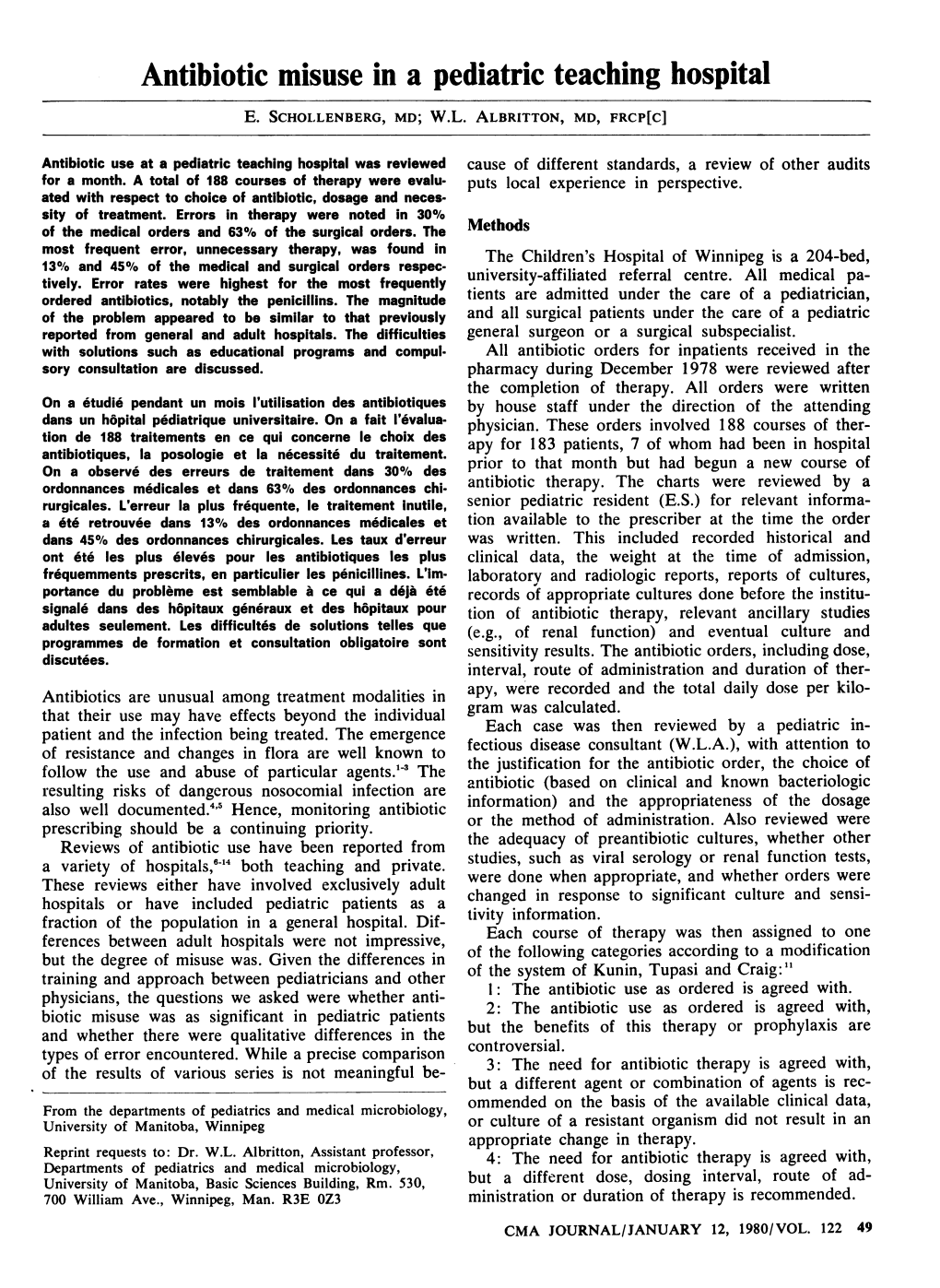 Antibiotic Misuse in a Pediatric Teaching Hospital E