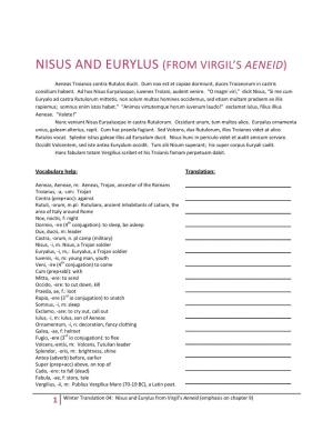 Nisus and Eurylus Part 1