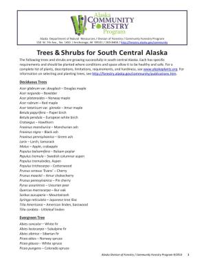 SC Trees & Shrubs