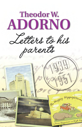 Letters to His Parents