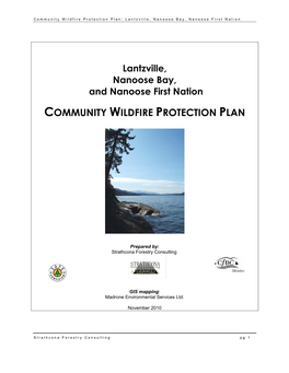Community Wildfire Protection Plan: Lantzville, Nanoose Bay, Nanoose First Nation