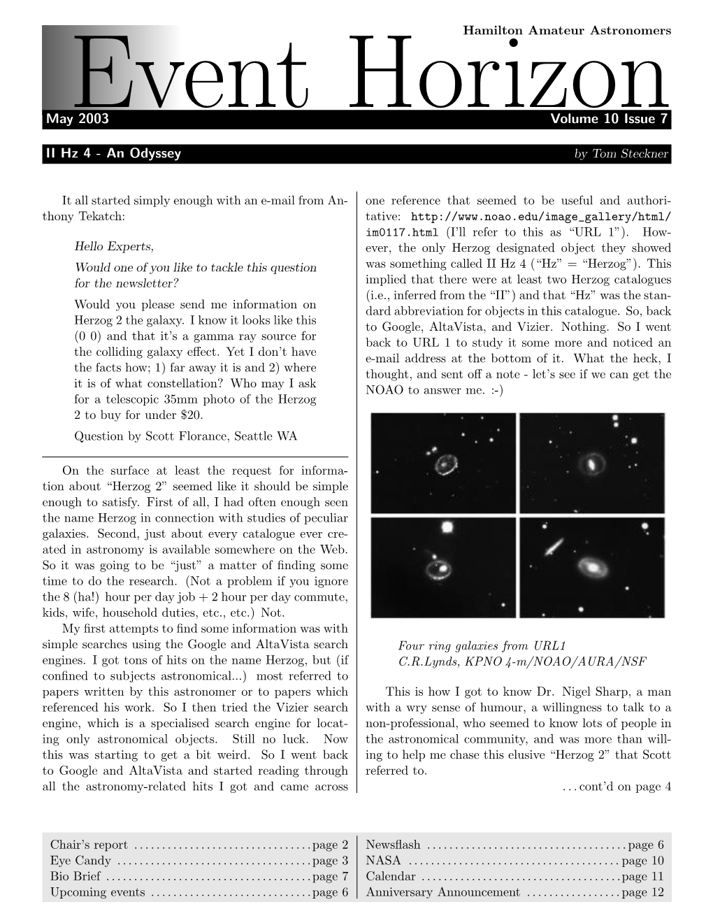 May 2003 Volume 10 Issue 7 II Hz 4