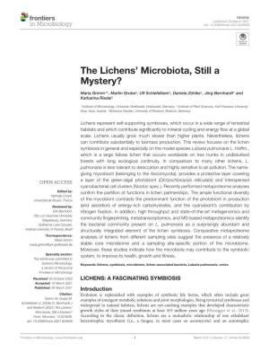 The Lichens' Microbiota, Still a Mystery?
