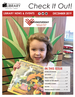 Check It Out! LIBRARY NEWS & EVENTS DECEMBER 2019