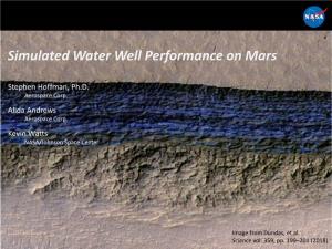 Simulated Water Well Performance on Mars