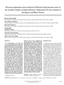 Southern Mexico): Implications for the Evolution of the Iapetus and Rheic Oceans