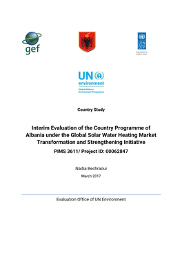 Interim Evaluation of the Country Programme of Albania Under The