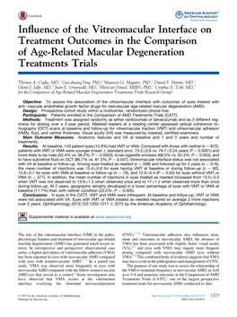 Age-Related Macular Degeneration Treatments Trials