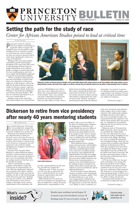 Princeton University Bulletin, Oct. 12, 2009