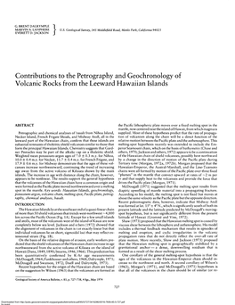 Contributions to the Petrography and Geochronology of Volcanic Rocks from the Leeward Hawaiian Islands