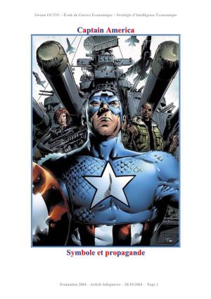 Captain America Symbole Et Propagande