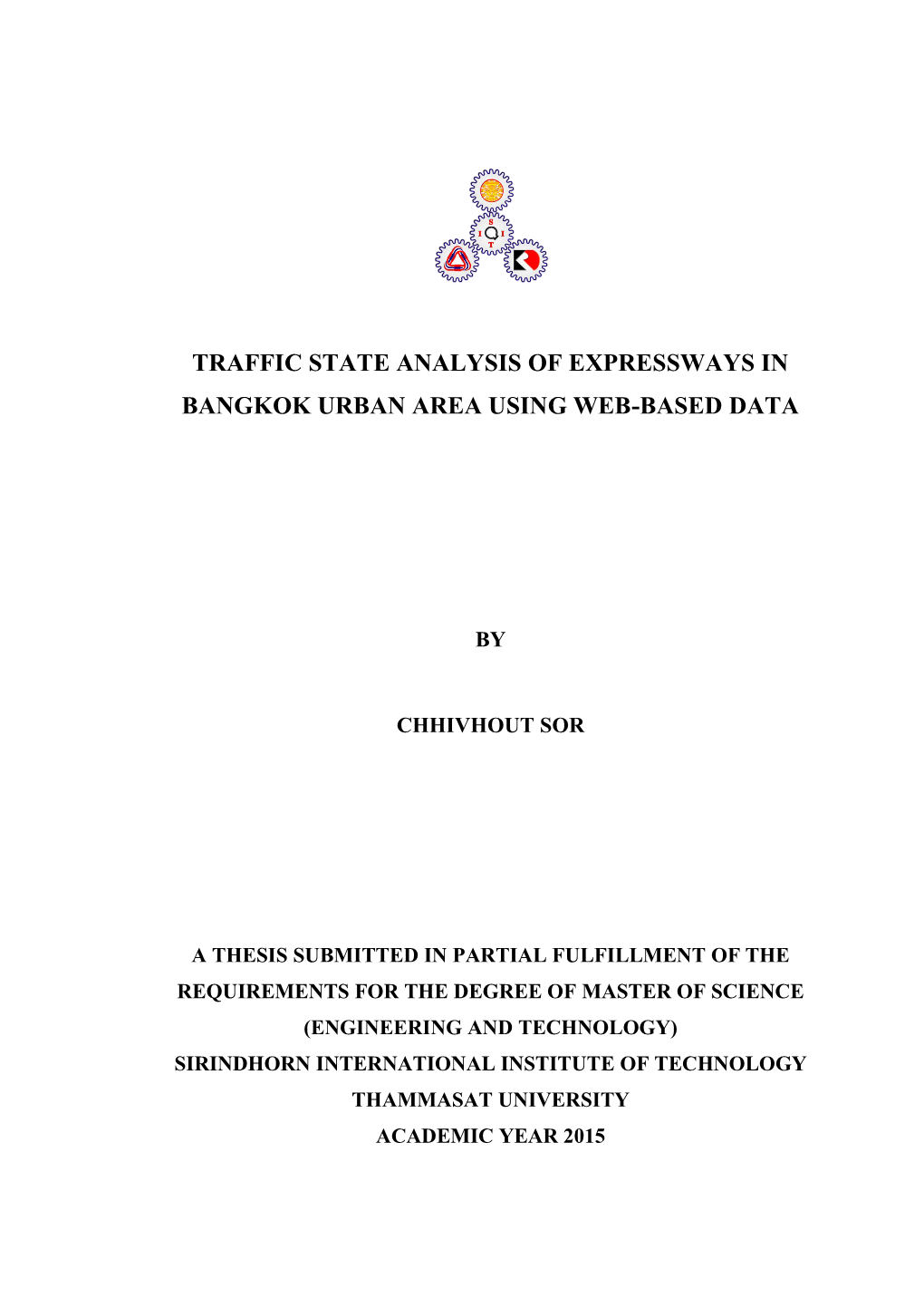 Traffic State Analysis of Expressways in Bangkok Urban Area Using Web-Based Data