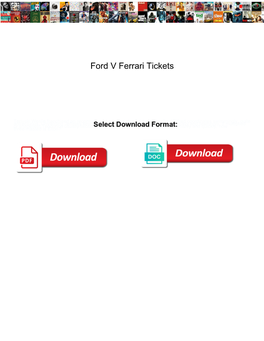 Ford V Ferrari Tickets