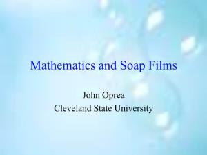 The Mathematics of Soap Films