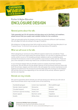 Enclosure Design
