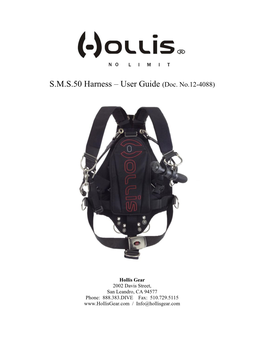 S.M.S.50 Harness – User Guide (Doc. No.12-4088)