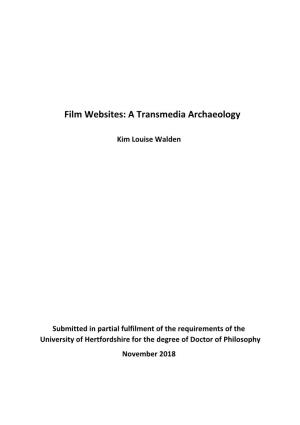 Film Websites: a Transmedia Archaeology
