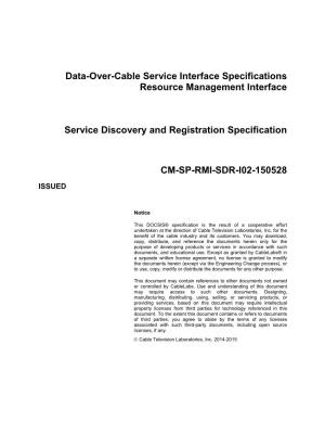 Data-Over-Cable Service Interface Specifications Resource Management Interface
