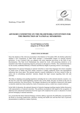 Advisory Committee on the Framework Convention for the Protection of National Minorities ______