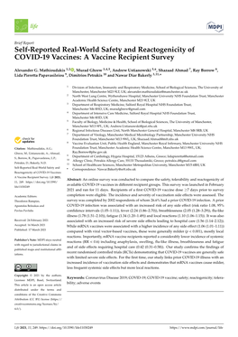Self-Reported Real-World Safety and Reactogenicity of COVID-19 Vaccines: a Vaccine Recipient Survey