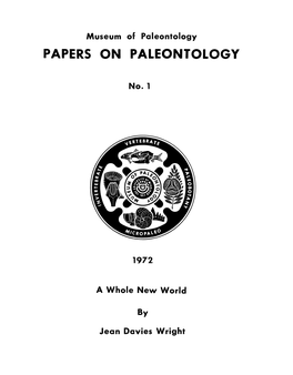 Papers on Paleontology