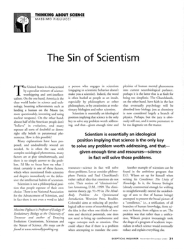 The Sin of Scientism