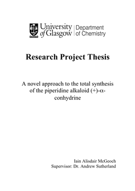 Research Project Thesis