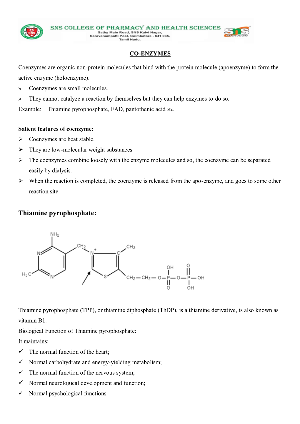 Thiamine Pyrophosphate