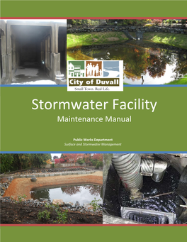 2018 Stormwater Facility Maintenance Manual