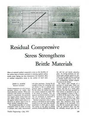 Residual Compressive Stress Strengthens Brittle Materials