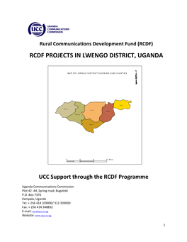 Rcdf Projects in Lwengo District, Uganda