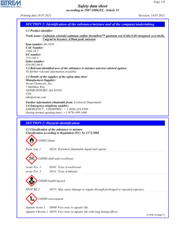 Data Sheet According to 1907/2006/EC, Article 31 Printing Date 18.07.2021 Revision: 14.07.2021